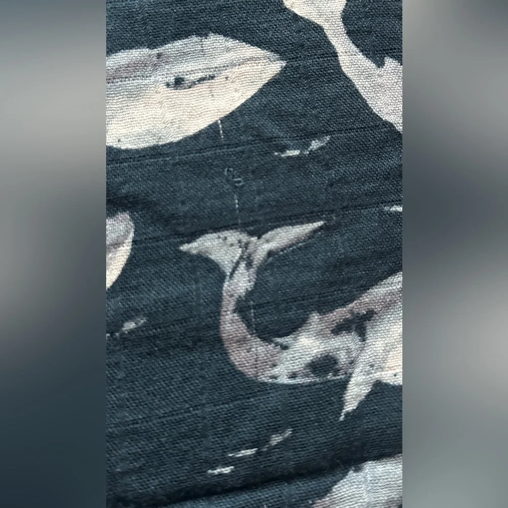 Milkbarn bamboo whale swaddle and burp cloth set
